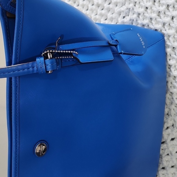 Coach large royal blue tote women hand bag - Picture 6 of 12